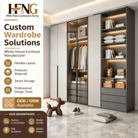 Série Luxe : Armoire contemporaine grise et beige, solution de rangement modulaire pour projets d'aménagement intérieur de condos modernes