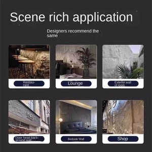 Granito Artificial moderno impermeable ligero pared de fondo placa grande PU ladrillo de piedra para uso en interiores y exteriores - Product Image 4