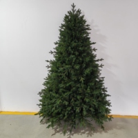 Sapin de Noël demi-forme gain de place, sapin de Noël demi-forme en PE et PVC avec base métallique