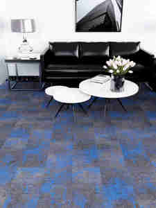 Alfombra Modular Personalizada Moderna Gris Azul con Textura Moteada, Diseño Ecológico y Moderno para Oficinas Tecnológicas, YHKT-Lus-07 - Product Image 1