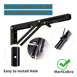 접이식 선반 브래킷 헤비 듀티 플로팅 선반 하드웨어, 플로팅 선반 브래킷 16 인치, L 브래킷 선반 13.050 - Product Image 4