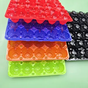 Wholesale 30 Plastic Egg Cartons Custom PET Chicken Egg Boxes Plastic Egg Cartons