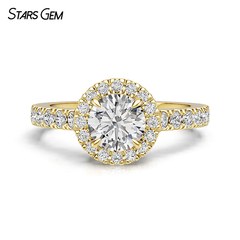 14K Yellow Gold-Round Brilliant Cut