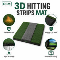 Tapis de frappe de golf 3D d'hiver avec inserts remplaçables, simulateur de frappe, tapis d'entraînement intérieur, base en EVA résistante au feu