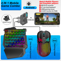 Negro Mix Elite + G7 Teclado + GM86 Gaming Mouse + soporte móvil