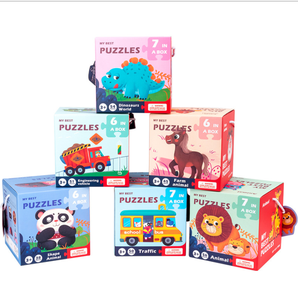 Giocattoli preferiti per bambini all'ingrosso 7 in uno set di <span class=keywords><strong>puzzle</strong></span> in legno per l'apprendimento educativo per bambini giocattoli per bambini - Product Image 1