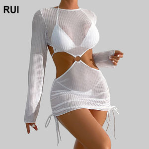 RUIQUWIN 2025 New Sexy <b>Push</b> <b>Up</b> <b>Bikini</b> <b>Set</b> for Women Quick Dry Lace <b>Up</b> Backless Swimwear Beachwear for Party Summer Vacation - Product Image 1