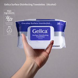 Tisu basah disinfektan permukaan antibakteri medis alkohol harga rendah 50 Psc - Product Image 3