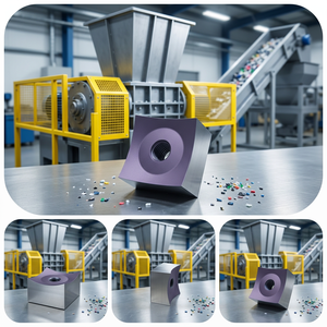 M12 40x40mm Vecoplan Shredder Cutter Knife <b>Rotary</b> Convex Concave Blades for Plastic & Rubber <b>Machinery</b> Parts - Product Image 3