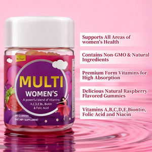 Gomitas Multivitamínicas para Mujer de Marca Privada, Halal Veganas, Sabor Frambuesa, Apoyo Diario para la Inmunidad y la Belleza, 60 Unidades - Product Image 3