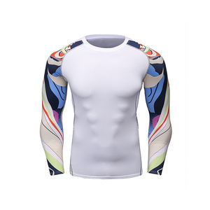 Best Quality Plain MMA <b>Rash</b> <b>Guard</b> Long Sleeve Rush <b>Guard</b> for <b>Men</b> Customized Sublimation MMA <b>Rash</b> <b>Guards</b> - Product Image 1