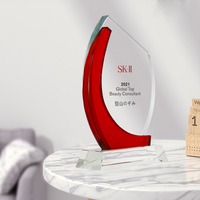 Vente en gros Offres Spéciales Logo personnalisé Plaque en cristal décor acrylique transparent K9 trophée en cristal