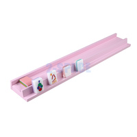 Bébé rose 19 pouces Mahjong Table Rack Mahjongg Jeu Racks Grands Supports et Poussoirs en Bois pour Mahjong Tuiles