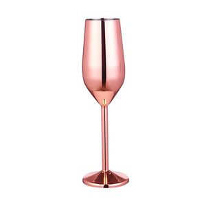 304 Stainless Steel Vintage Stemless Copper Coated Unbreakable Champagne Flutes Glasses <strong>Wine</strong> <strong>Goblets</strong> - Product Image 6