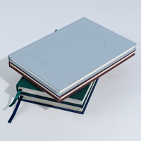 Carnet de notes professionnel personnalisé A5 avec couverture en tissu, couverture rigide, journal de gratitude en lin