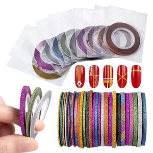 30 Farben Nail Strip ing Tape Aufkleber für Diy 3d Dekorationen Nail Line Folie Nagel aufkleber