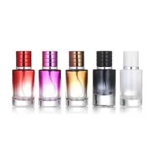 Fancy Gradient Black Purple Red Amber Cosmetic Atomizing 30ml 50ml 100ml Glass Spray Pump Perfume Bottle for Skincare