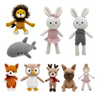 Jouet en peluche personnalisé pour bébé Crochet girafe lion éléphant panda bébé fils animaux tricotés jouets pour bébé jouet en peluche
