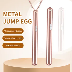 Factory Supply Aluminum Alloy Necklace Jump Egg 7 Frequency Vibrator G Spot Stimulation Masturbator Vibrator Sex Toys For Woman