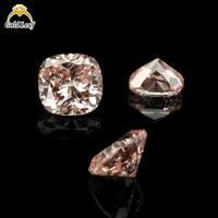 Diamants de laboratoire Goldleaf IGI Report, taille coussin, rose clair fantaisie et coloré, 1ct 2ct 3ct, VVS VS, percés au laser