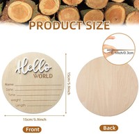 Panneaux d'annonce de naissance en bois avec empreintes de mains et de pieds pour nouveau-nés garçons et filles