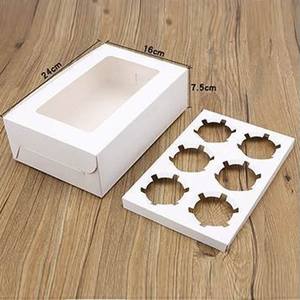 Cajas de Regalo para Cupcakes Blancas de Materiales Reciclados Premium con Diseños Impresos Personalizados Estilo Carpeta - Product Image 2