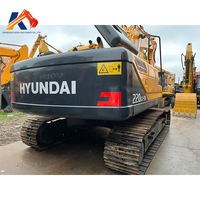 Excavatrice Hyundai 220LC-9S d'occasion de 22 tonnes de bonne qualité, fabriquée en Corée du Sud, avec moteur et boîte de vitesses incluses, capacité de godet de 1,2 m³, garantie 1 an