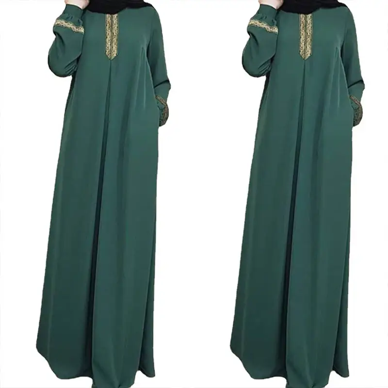 Nuovo abaya jilbab dubai preghiera abbigliamento islamico musulmano con sciarpa