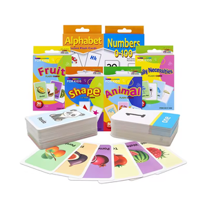 Preescolar Educación temprana Palabras en inglés Tarjetas flash Bebé Vocabulario cognitivo Tarjetas de aprendizaje Estudio Aprendizaje <span class=keywords><strong>Flashcards</strong></span> - Product Image 1