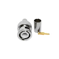 BNC mâle RG59 prise sertissage 75Ohm connecteurs coupleur connecteur au câble coaxial pour accessoires de système de caméra de vidéosurveillance