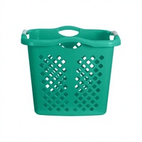 Panier à linge en plastique creux respirant, bac de rangement portable pour salle de bain, chambre et buanderie