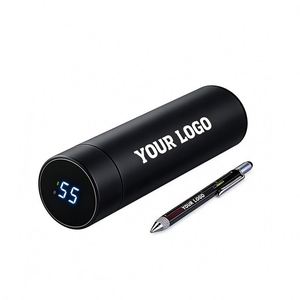 Promo Business Gift Stainless Steel Smart Insulated Flask Custom Logo Temperature Display Water Bottle for Outdoor Travel <b>Camp</b> - Product Image 1