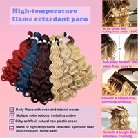 Extensions de cheveux synthétiques ondulés de 26 pouces, 120g, en fibre ignifuge haute température, prix de gros
