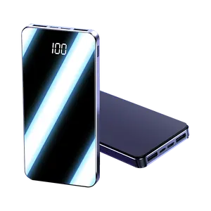 Ultra-thin Aluminum Alloy Mirror 10000mAh Super Fast Charging Power Bank, Suitable For Outdoors