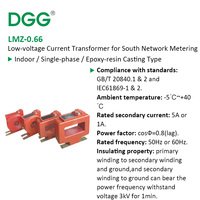 Transformateur de courant basse tension DGG LMZ-0.66, monophasé, en résine époxy, pour intérieur, 50Hz/60Hz, 380V/110V, conforme aux normes GB/T et IEC