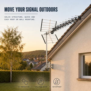 Antenna <span class=keywords><strong>TV</strong></span> Digitale UHF <span class=keywords><strong>per</strong></span> Esterni a Lungo Raggio WC-318B 470-862MHz ad Alto Guadagno, Montaggio su Palo, Resistente alle Intemperie - Product Image 2