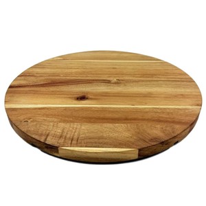 Plateau de service rotatif en bois d'acacia pour présentation de gâteaux, desserts et fruits sur table - Product Image 1