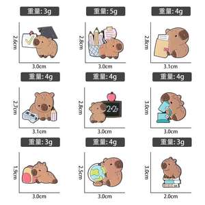 Atacado Bonito Capivara Flor BroochWatercolor Efeito Vestuário Sacos Bagagem Home Decor Masterpiece Dos Desenhos Animados com Tema Anjo - Product Image 3