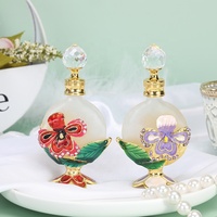 15-18Ml Vietnam Bunga Anggrek Dipatenkan Logam Parfum Botol Minyak Esensial Isi Ulang Attar Botol Factory Outlet #15302