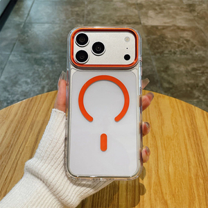 เคสโทรศัพท์แบบใสไร้สาย B444 ผลิตจากพลาสติกใส ป้องกันการกระแทก พร้อมขอบกันกระแทก PC สำหรับ iPhone 18 17 16 15 14 13 Pro Max - Product Image 3