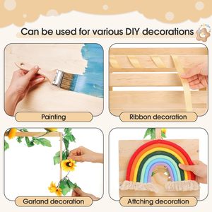 Bằng gỗ bé tắm Crate Closet Cầu Vồng bé lưu trữ Crate cản trở với xử lý bé tắm món quà bằng gỗ Crate - Product Image 4