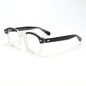 Montura de Acetato de Alta Calidad, Estilo <span class=keywords><strong>Johnny</strong></span> <span class=keywords><strong>Depp</strong></span>, Montura de Gafas Vintage, Diseño de Marca Óptica, Gafas de Vista - Product Image 4