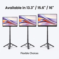 Moniteur portable 16 pouces avec support magnétique, écran IPS 2,5K non tactile, rétroéclairage LED 60Hz, haut-parleur intégré, conçu pour ordinateur portable