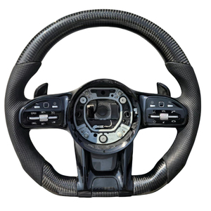 Volante in pelle carbonio per <span class=keywords><strong>Mercedes</strong></span>-Benz C300 C200 <span class=keywords><strong>C180</strong></span> W204 W211 W213 W205 W447 E63 - Product Image 5