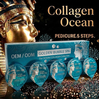 Kit de Pédicure Hydratant au Collagène à Réaction Effervescente Intense, Parfums Mixtes, Vente en Gros, Marque Privée Golden Bubble Eruption