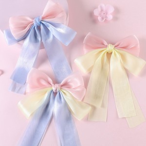 Barrettes à <span class=keywords><strong>cheveux</strong></span> longues avec ruban, nœuds mignons, pinces à <span class=keywords><strong>cheveux</strong></span> pour enfants, pinces à queue de cheval couleur bonbon pour filles, fête, 20 cm - Product Image 3