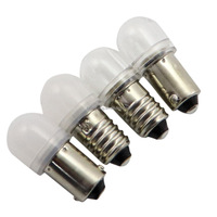 Bombilla LED E10 de Cuerpo Pequeño, AC120V AC230V 60V 12V 6V, Cubierta de PC Semitransparente, Fuente de Luz SMD, Base E10, CA CC