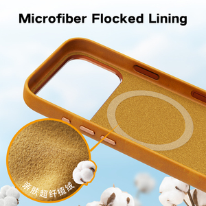 Funda Protectora de Cuero Genuino para 17 Plus con Borde Elevado para Protección de la Lente de la Cámara, Forro Suave y Anti-Caídas - Product Image 4