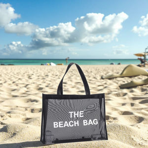 <span class=keywords><strong>Bolsa</strong></span> de Playa Grande Personalizada de Malla de Nailon para Viajes, Uso Diario y Baño, con Correa para el Hombro - Product Image 1