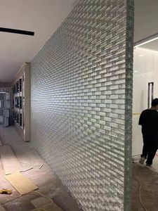 Bloques de Vidrio Sólido ADEL con Patrones de Cáscara de Naranja, 50/100/200, Cinco Lados, Fundidos en Caliente, Ladrillos de Vidrio para Decoración de Paredes - Product Image 6